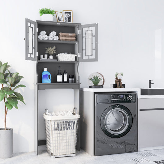 Bathroom Spacesaver Organizer with Adjustable Shelf-Gray