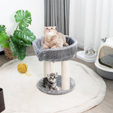 Cat Climbing Tree with Plush Perchs and Scratching Post-Gray
