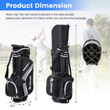 Lightweight Golf Stand Bag with 14 Way Top Dividers and 6 Pockets-Gray