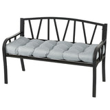 Indoor Outdoor Tufted Bench Cushion with Soft PP Cotton-Gray