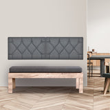 Upholstered Wall Mounted Headboard with Tufted Button Linen Fabric