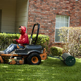 Metal Lawn Roller with Detachable Gripping Handle-Green