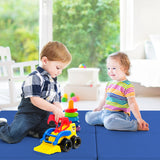 6 x 2 Feet Gymnastic Mat with Carrying Handles for Yoga-Blue