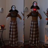 Halloween Animatronic Haunted Woman with Pop Up Head and Control Button