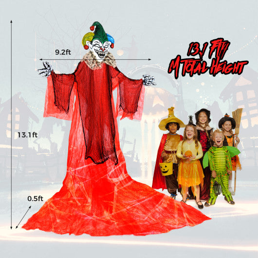 Halloween Hanging Clown with Wings and Lighted Colorful Eyes