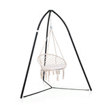 Heavy Duty Metal Hanging Chair Stand with Hanging Chain-Black