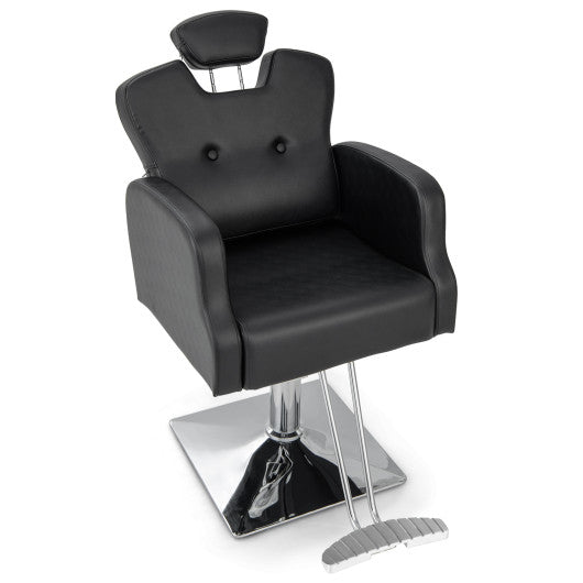 Heavy Duty Salon Chair with 360 Degrees Swivel-Black