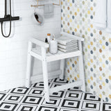 Heavy Duty Shower Bench with Arms for Inside Shower Shaving Legs-White