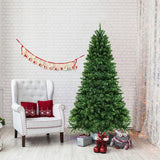 6/7/8 Feet Hinged Christmas Tree with PVC Branch Tips Warm White LED Lights-6 ft