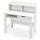 Home Office Computer Desk with Storage Shelves and Drawer Ideal for Working and Studying