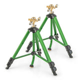 Impact Sprinkler on Tripod Base Set of 2 with 360 Degree Rotation-S