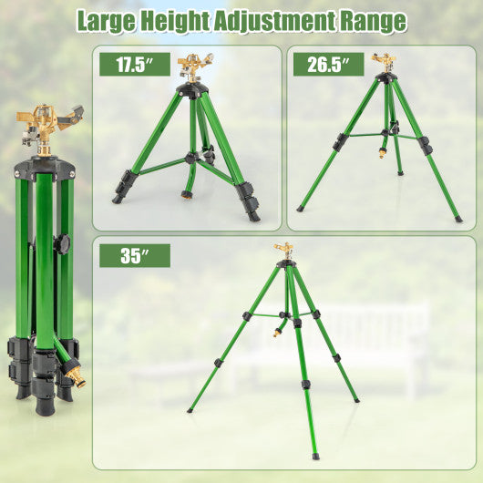 Impact Sprinkler on Tripod Base Set of 2 with 360 Degree Rotation-S