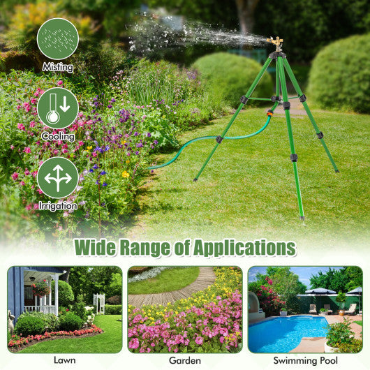 Impact Sprinkler on Tripod Base Set of 2 with 360 Degree Rotation-S