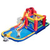 9-in-1 Inflatable Bounce Castle with Water Slide and Splash Pool without Blower