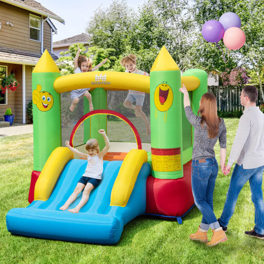 Inflatable Bounce House Kids Blow-up Bouncer with Slide without Blower