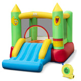 Inflatable Bounce House Kids Blow-up Bouncer with Slide with 480W Blower