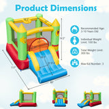 Inflatable Bounce House Kids Blow-up Bouncer with Slide without Blower