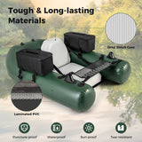 Inflatable Fishing Float Tube for Angling with Fish Ruler and Angling Base