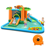 7-in-1 Inflatable Water Slide Park with 780W Blower