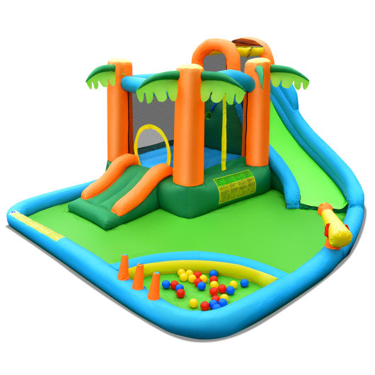 Inflatable Water Slide Park with Upgraded Handrail without Blower