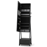 Jewelry Cabinet with Full-Length Mirror-Black