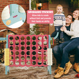 4-in-a-Row Connect Game with Basketball Hoop and Toss Ring-Blue