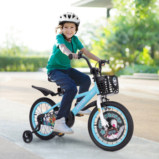 16 Inch Kids Bike with Adjustable Handlebar and Saddle for 4-8 Years Old-16 inches