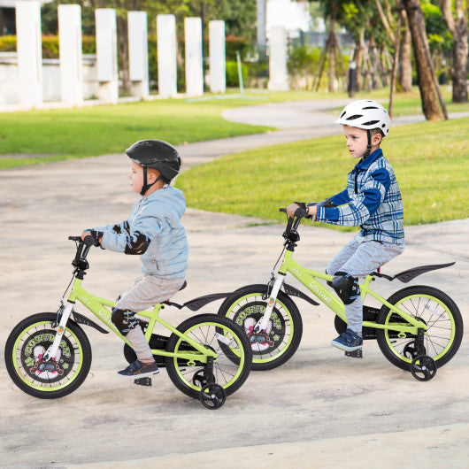 16 Inch Kids Bike Adjustable with Detachable Training Wheels for 4-8 Years Old-16 inches