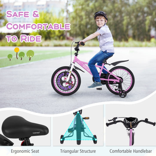 18 Inch Kids Bike for 4-8 Years Old Sport Bicycle with Adjustable Handlebar and Saddle-18 inches