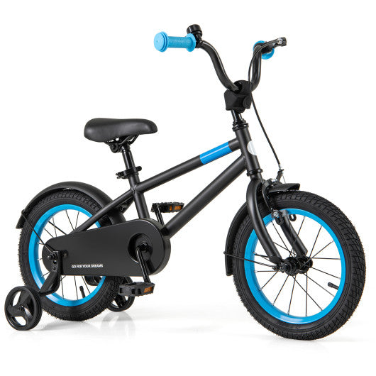 Kids Bike with Adjustable Handlebar and Saddle Black-14 inches