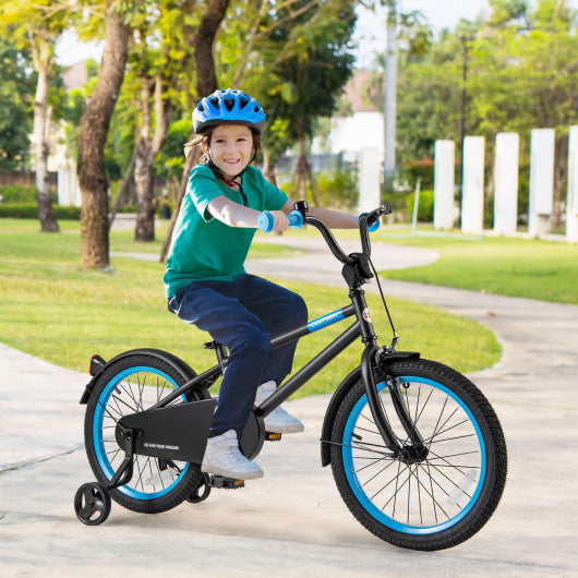 Kids Bike with Adjustable Handlebar and Saddle Black-18 Inches