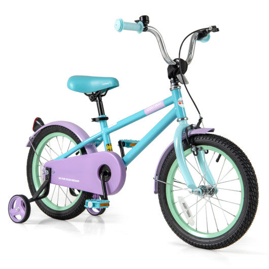 Kids Bike with Adjustable Handlebar and Saddle Purple-16 Inches