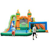 Kids Inflatable Water Slide with Soccer Gate and 750W Blower