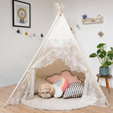 Kids Lace Teepee Tent Folding Children Playhouse with Bag