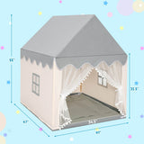 Kids Large Play Castle Fairy Tent with Mat-Beige