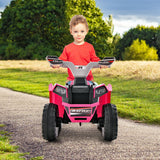 Kids Ride on ATV 4 Wheeler Quad Toy Car with Direction Control-Pink