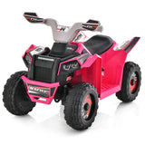 Kids Ride on ATV 4 Wheeler Quad Toy Car with Direction Control-Pink