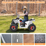 Kids Ride on ATV 4 Wheeler Quad Toy Car with Direction Control-White