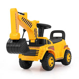 Kids Ride on Excavator with Adjustable Shovel-Yellow