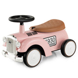 Kids Sit to Stand Vehicle with Working Steering Wheel and Under Seat Storage-Pink