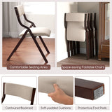Kitchen Table Set for 2 Expandable Dining Table with 2 Upholstered Folding Chairs