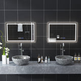 LED Bathroom Mirror Wall Mounted Rectangle Mirror with 3-Color Dimmable Lights-S