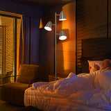 64 Inch 3-Light LED Floor Lamp Reading Light for Living Room Bedroom-Silver