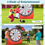 Large Dart Board for Kids with 4 Kick Balls-Red