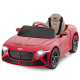 12V Powered Car Kids Ride-on Racer Car Licensed Bentley Bacalar-Red