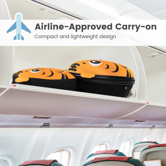 Lightweight and Portable Rolling Suitcase for Children-Yellow