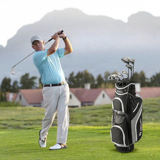 Men's 9 Pieces Complete Golf Club Set-Gray