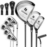Men's 9 Pieces Complete Golf Club Set-Gray