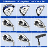 Men's 9 Pieces Complete Golf Club Set-Navy