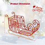 Metal Christmas Santa Sleigh with Large Cargo Area for Gifts